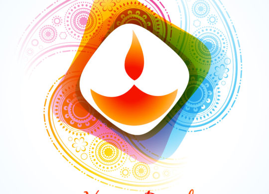 vector colorful diwali diya style background