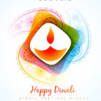vector colorful diwali diya style background